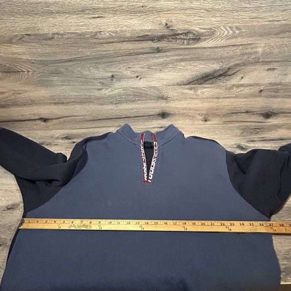 VTG ROOTS ATHLETICS Navy 1/4 zip pullover sweatshirt Men's XXL - Picture 6 of 8